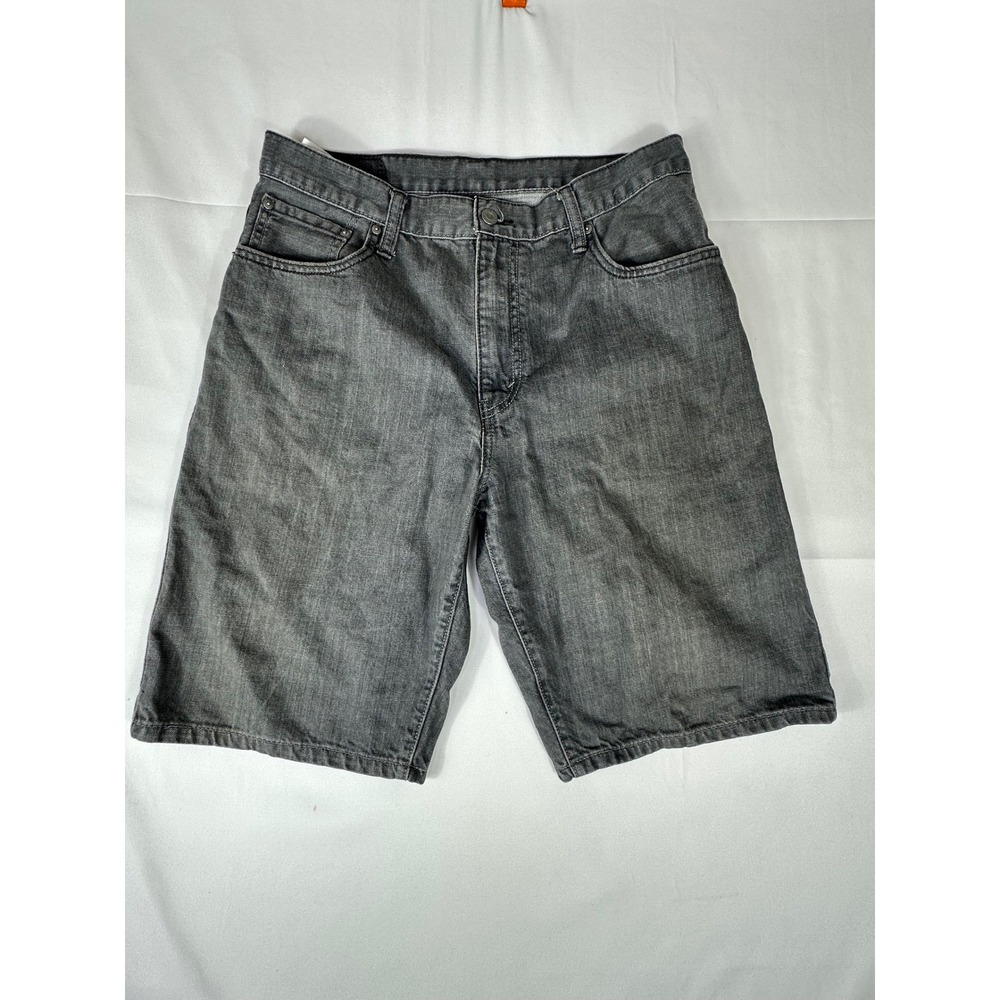 Levi's 569 Loose Straight Shorts Mens Denim Relaxed Fit Gray 34 Y2K